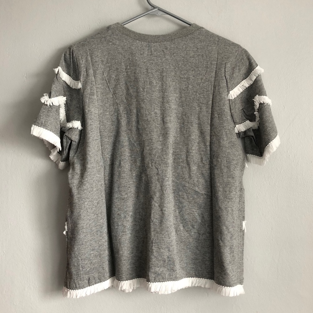 NWT English Factory Fringe Detail Tee Small - Picture 5 of 5